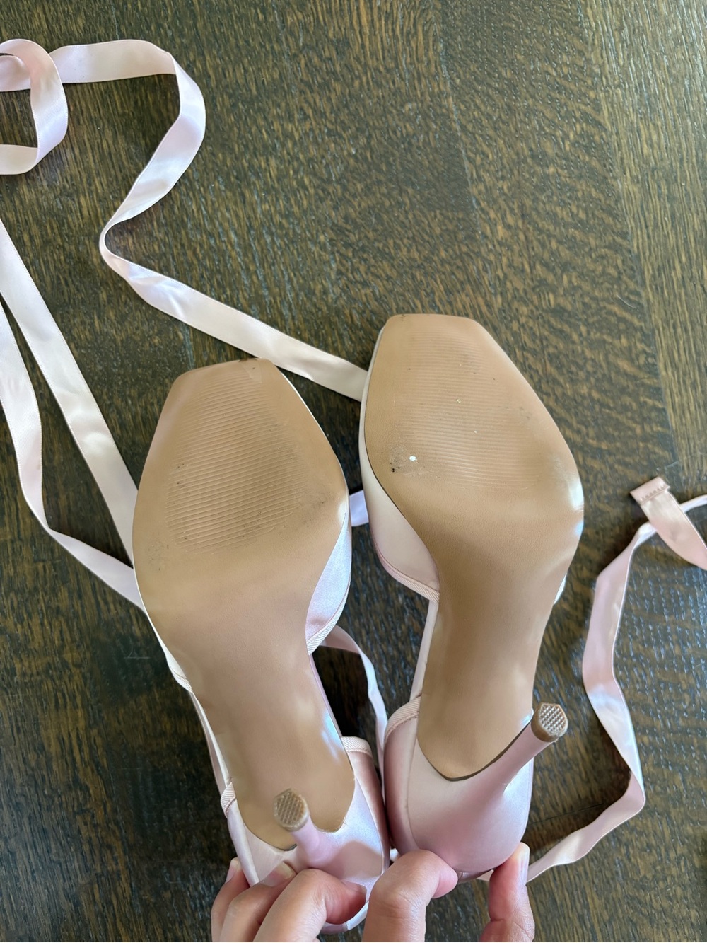 Steve Madden Women’s Ballet Tie-Up Pumps in Blush Pink - Picture 3 of 8